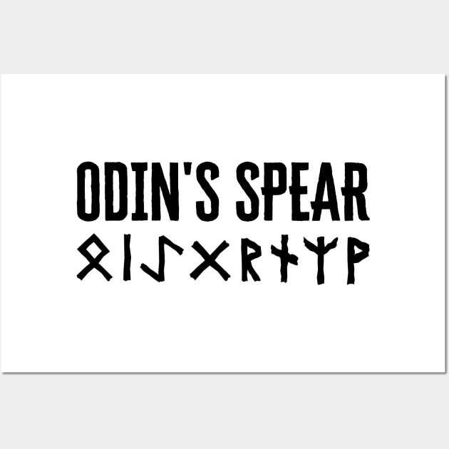 ODIN'S SPEAR - Black Bind Rune Wall Art by SALENTOmadness